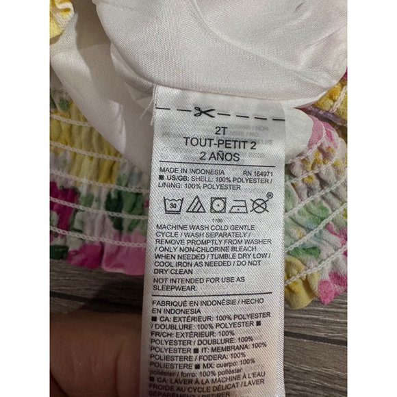 Janie and Jack FLORAL SMOCKED WAIST CHIFFON TOP NWT 2T - Picture 6 of 8